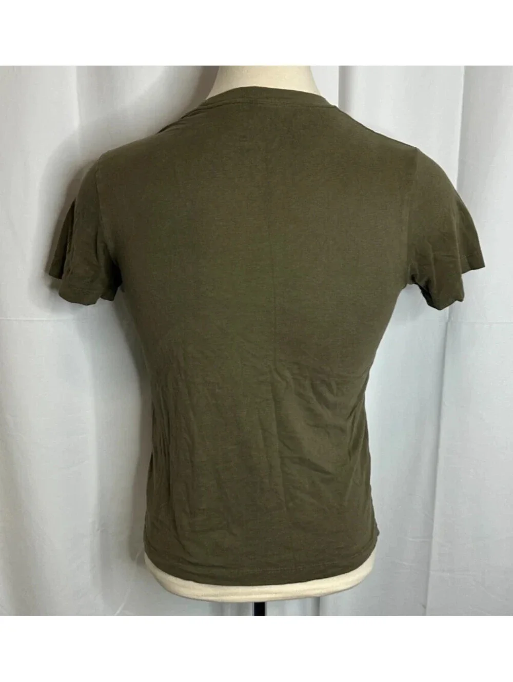 True Religion Men's Small Olive Green Graphic Logo T-Shirt